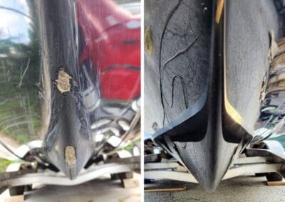 a close up of a bumper