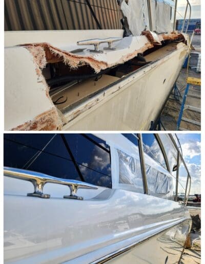 a close up of a boat
