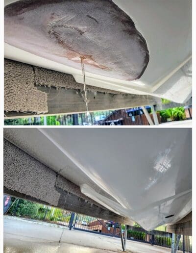 a close up of a water leak