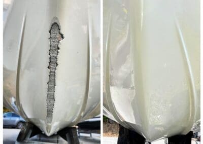 a close up of a boat