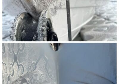 a close up of a boat