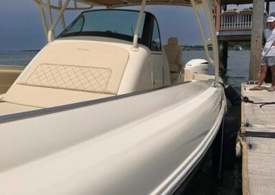 Mobile Boat Detailing a boat parked on the water