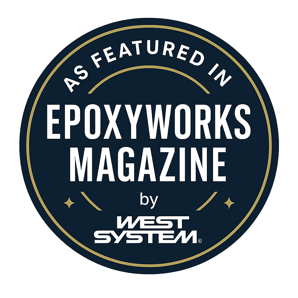 As Featured Epoxy Works Badge As Featured Epoxy Works Badge