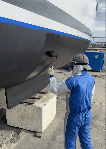 bottom painting a catamaran in charleston sc